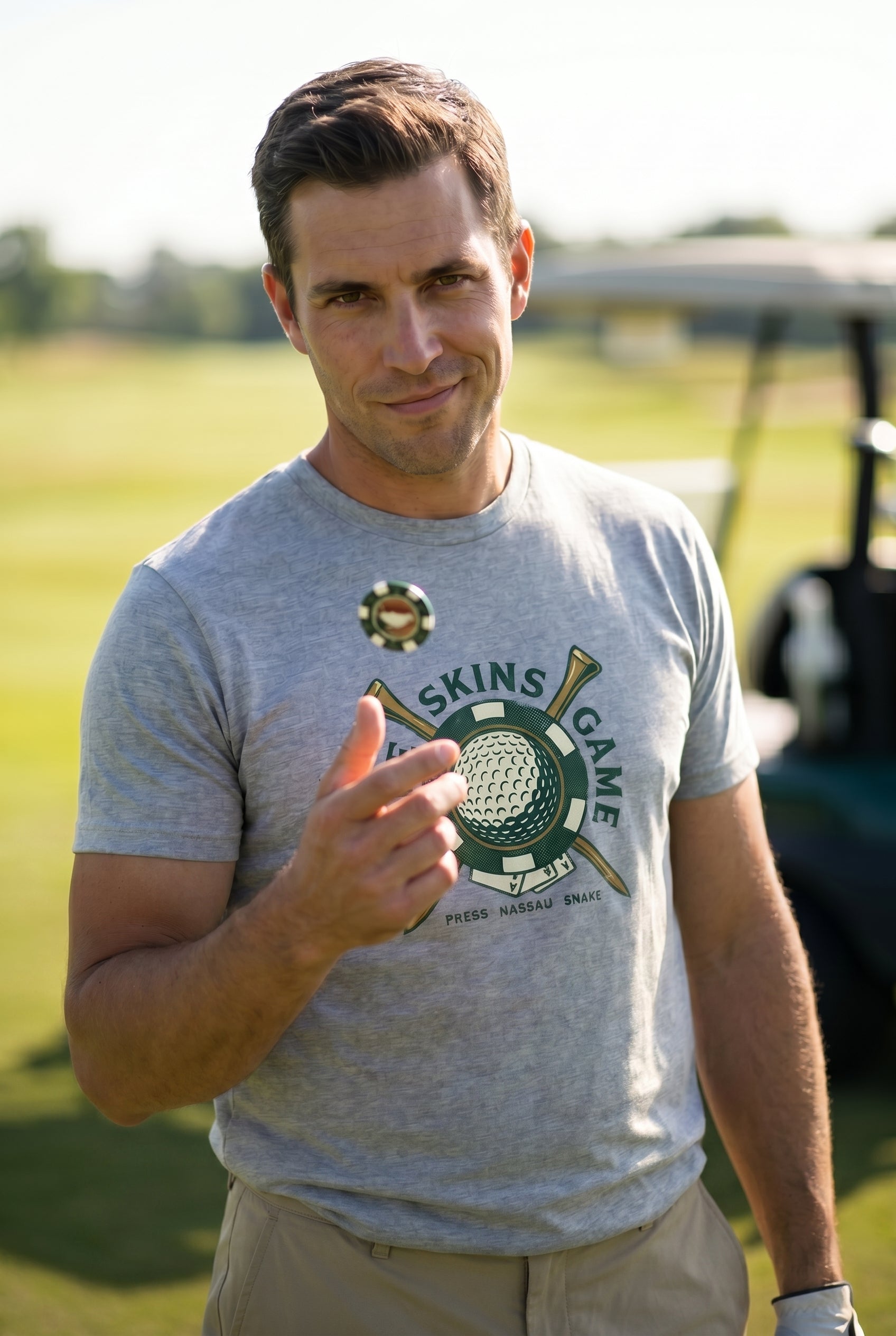 The Skins Game Mark Tee — Poker Chip & Crossed Tees