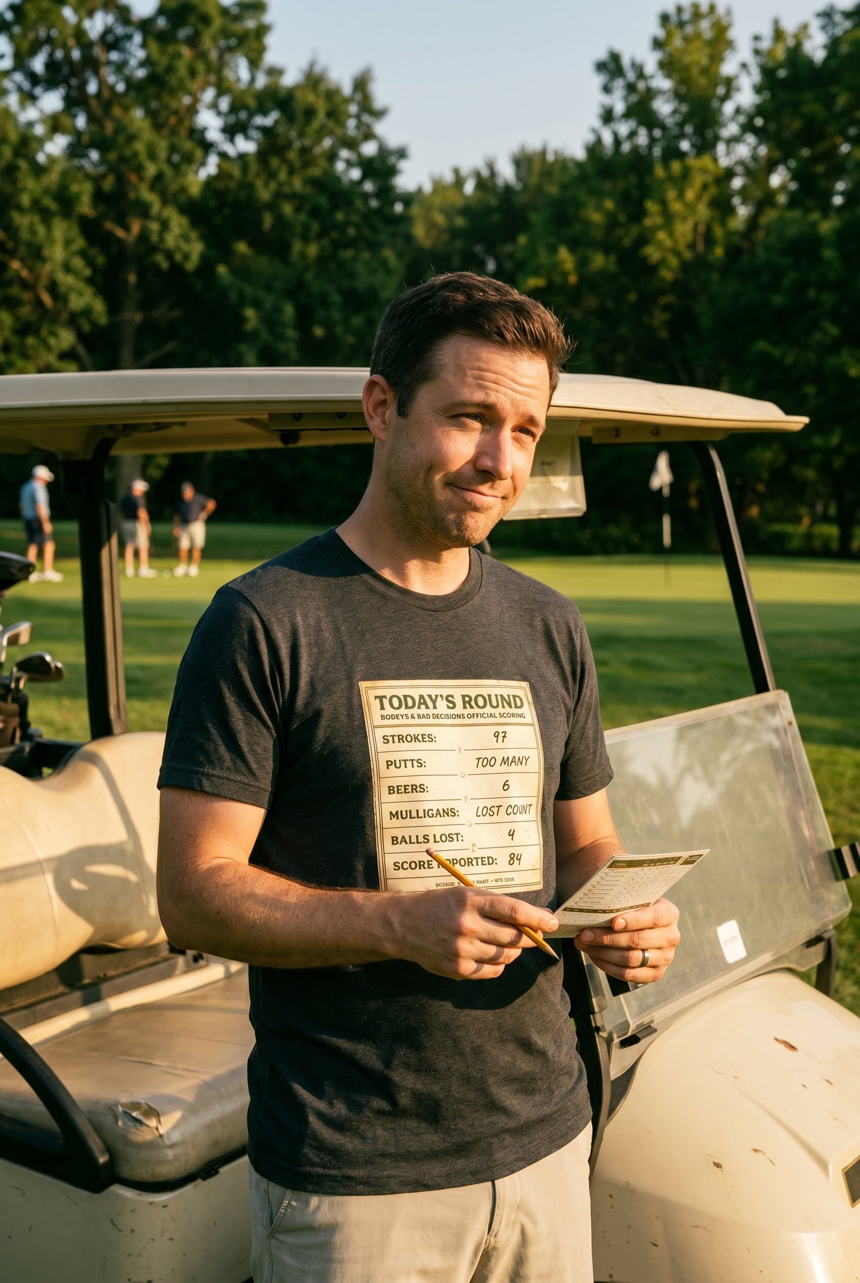 Today's Round Tee — Vintage Faux Scorecard