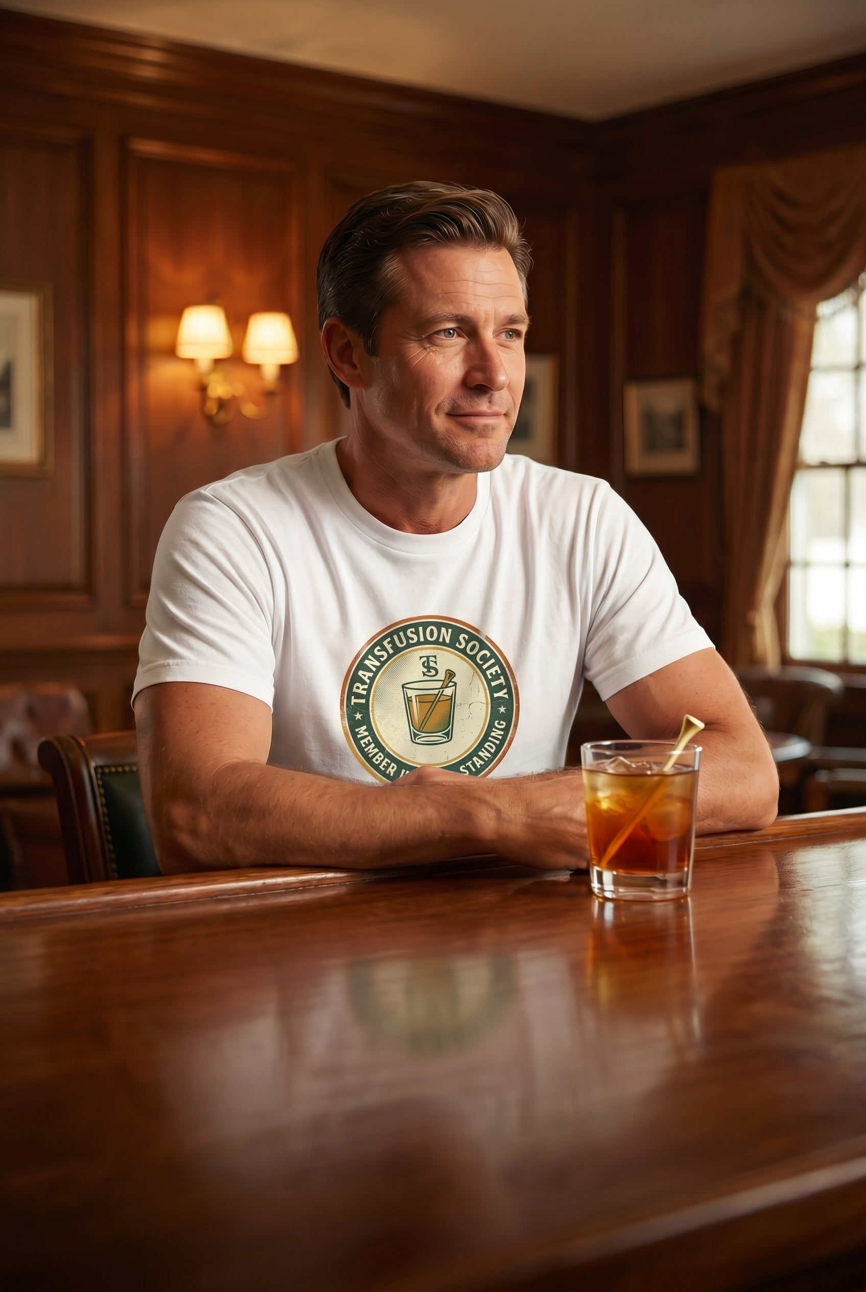 Transfusion Society Tee - Vintage Golf Cocktail Badge