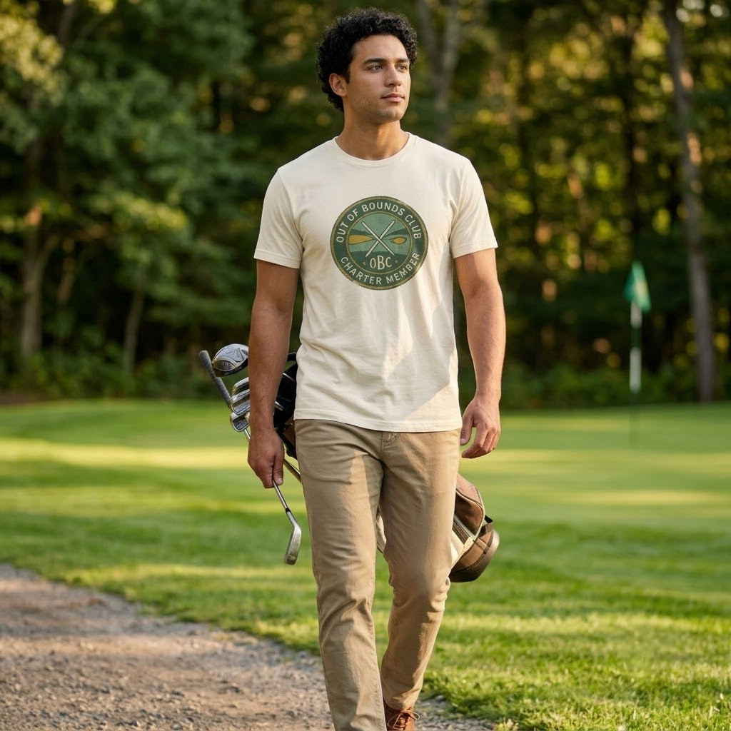Out of Bounds Club Charter Member Badge Tee